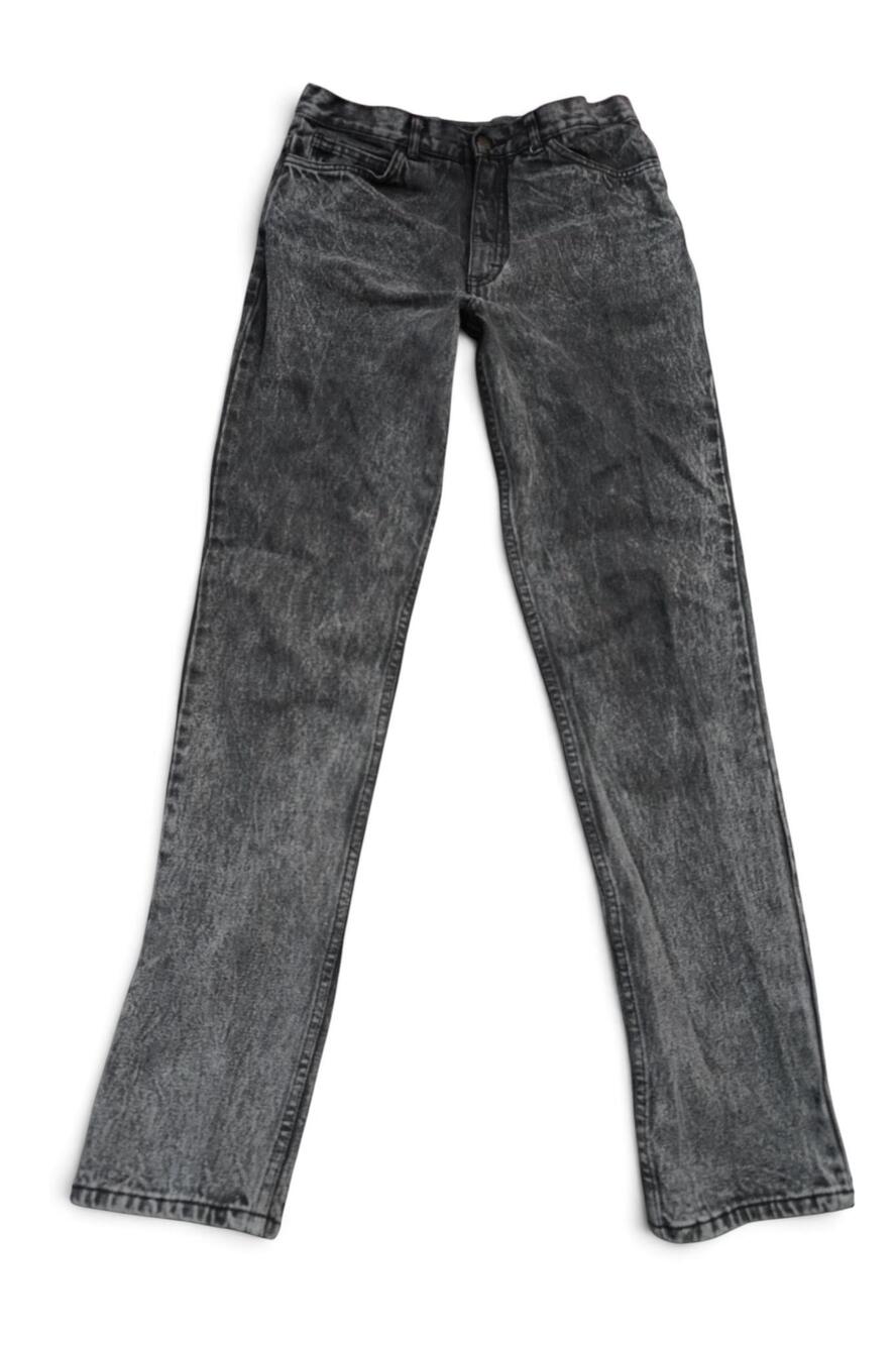 Vintage Anchor Blue Jeans Mens 30x32 Gray Acid Wash Straight Leg Hong Kong Denim